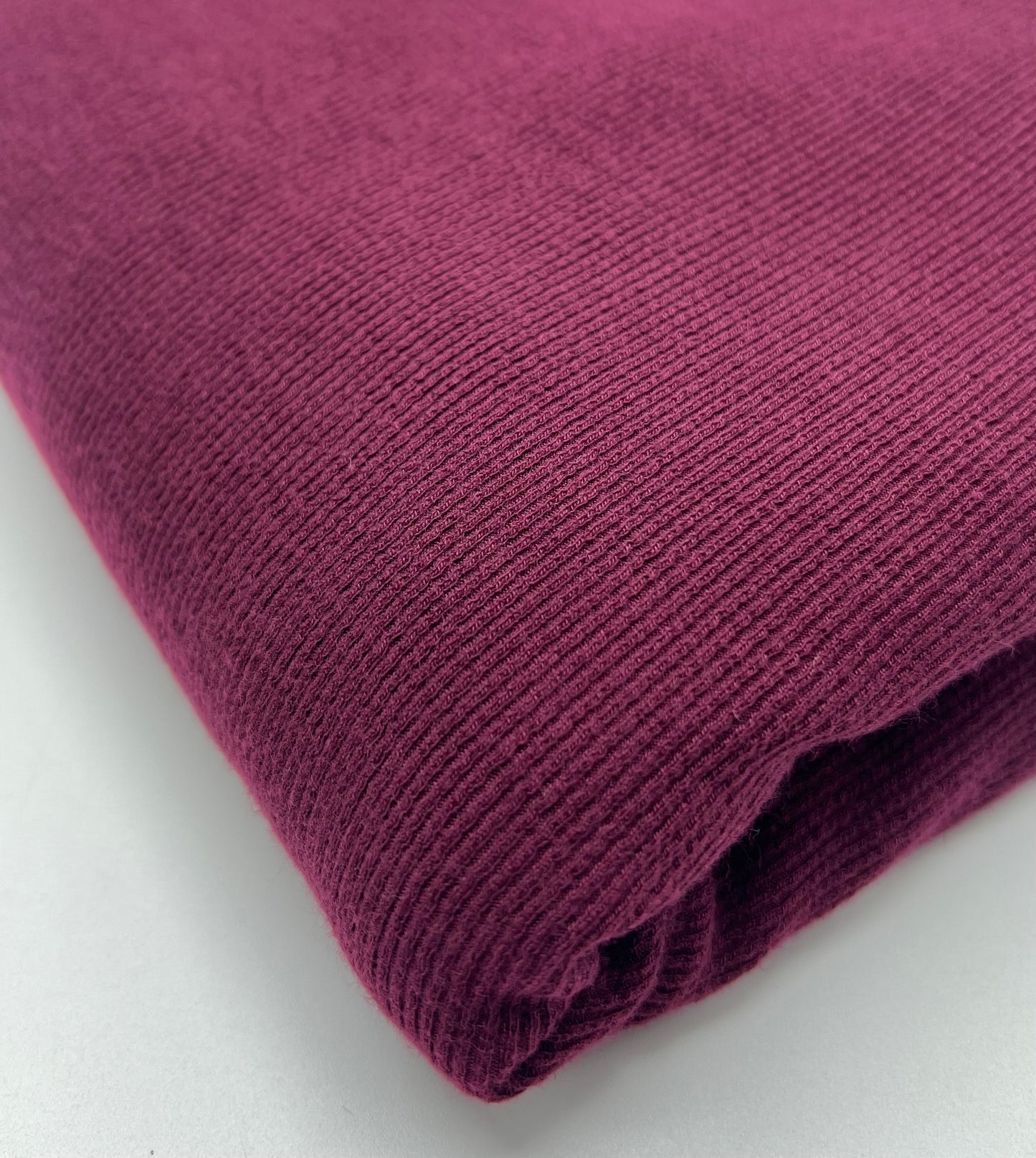 Burgundy Fine Rib 285GSM Stretch Fabric