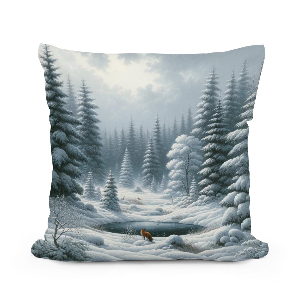 Winter's Whisper Cotton Cushion
