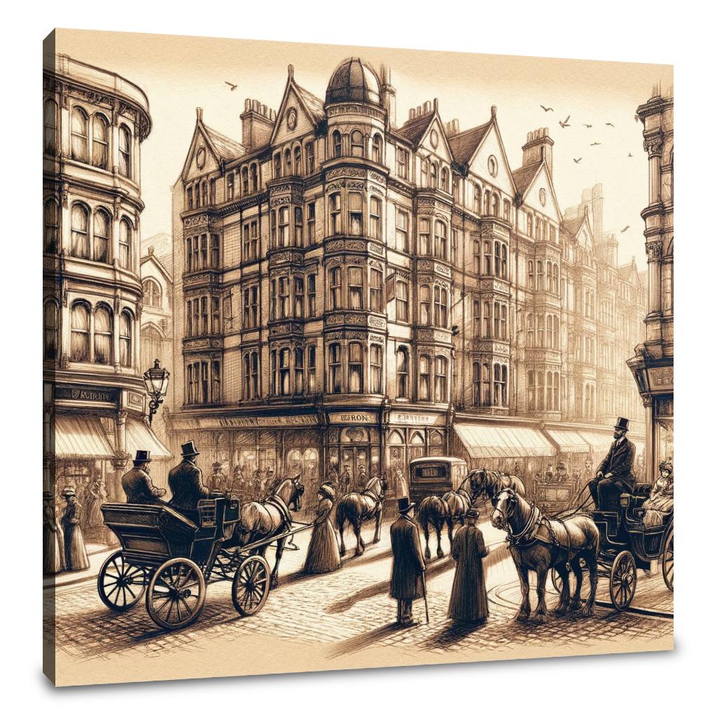 Victorian Brighton Street Canvas