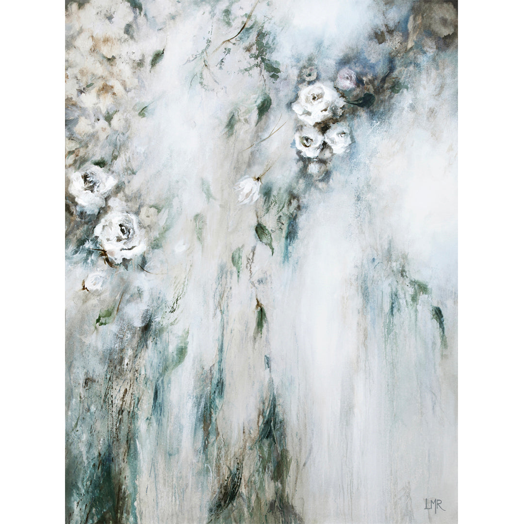 Cascade II Portrait Framed Printed Canvas