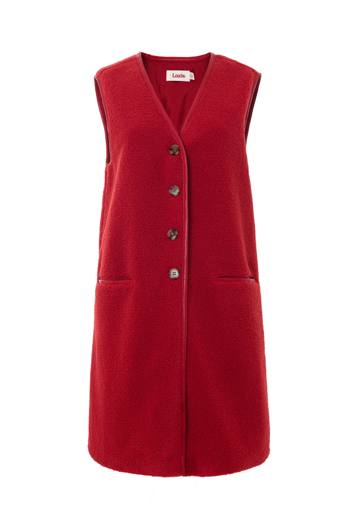 Cathel Borg Longline Waistcoat - Red