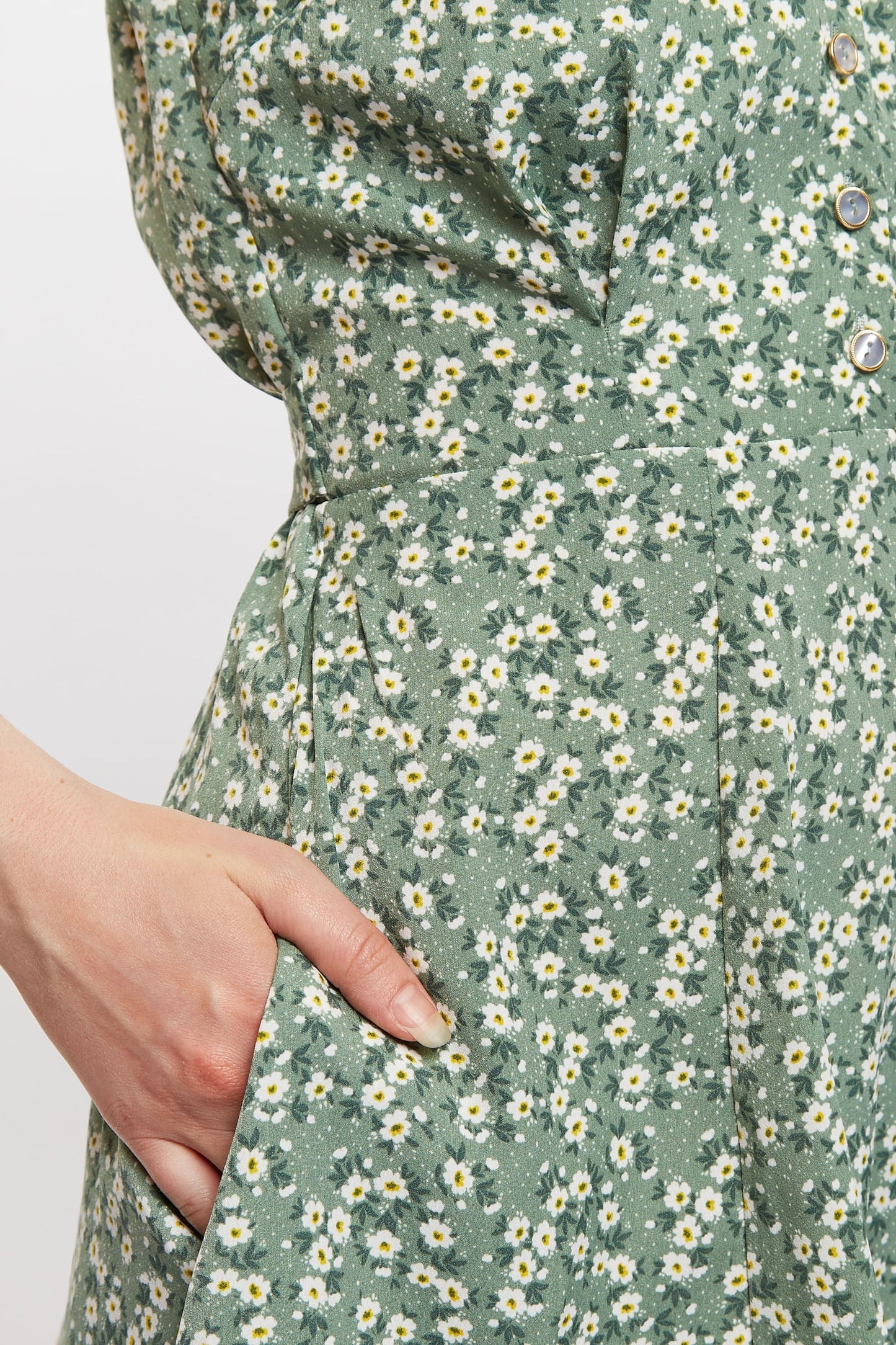 Louche Cathleen Double Daisy Print Mini Tea Dress