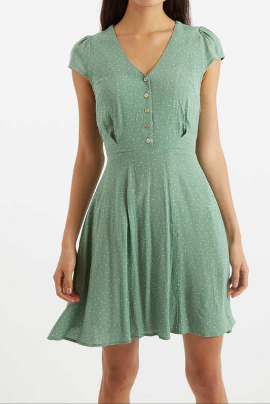 Cathleen Mini Petite Dot Tea Dress