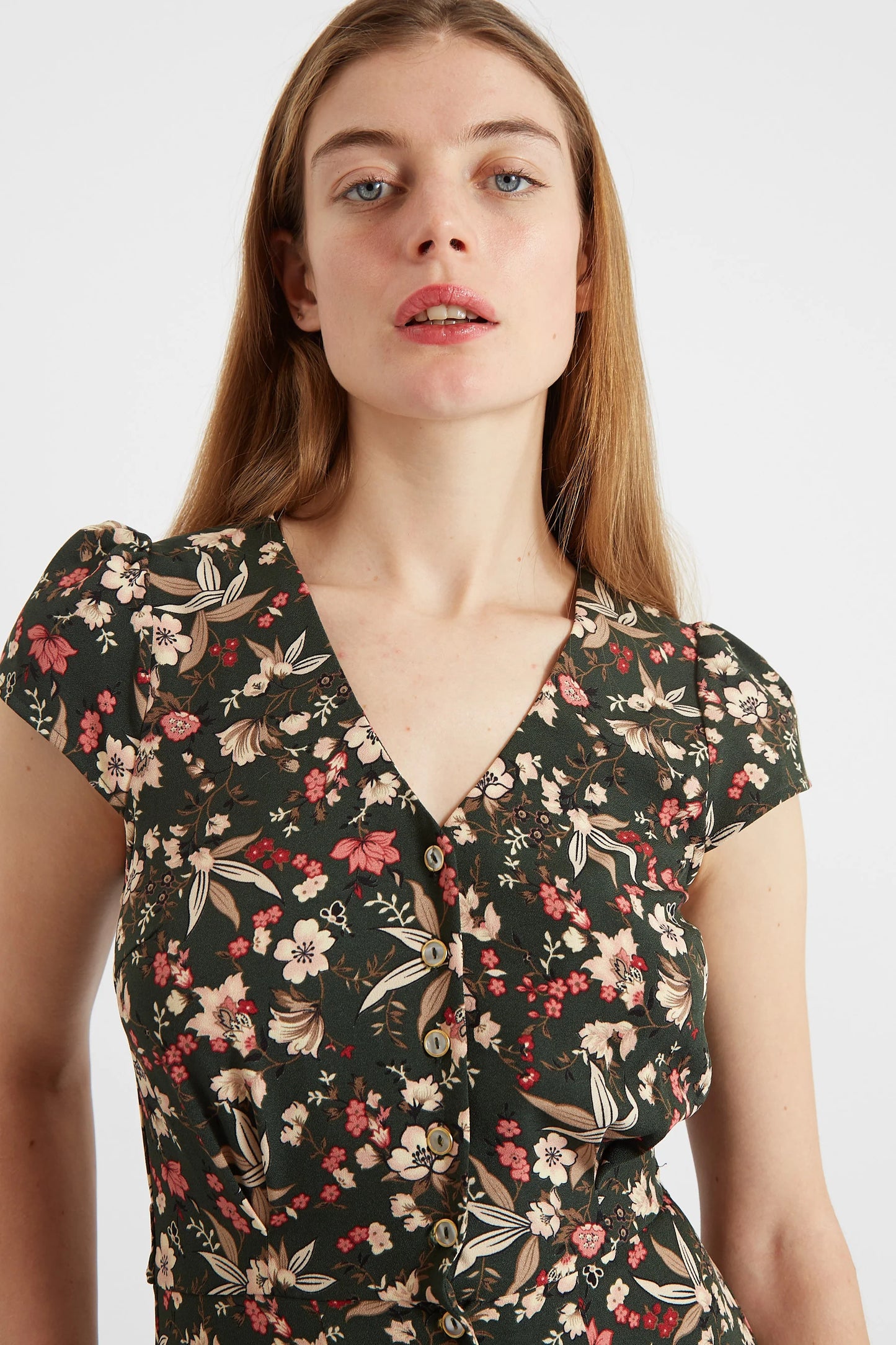 Cathy Tapestry Print Midi Tea Dress