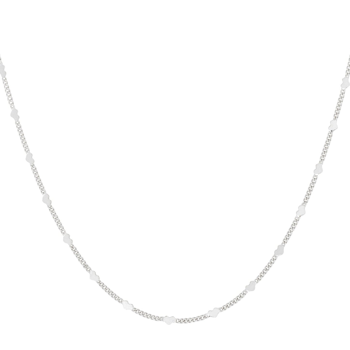 Heart Dainty Chain Silver Necklace