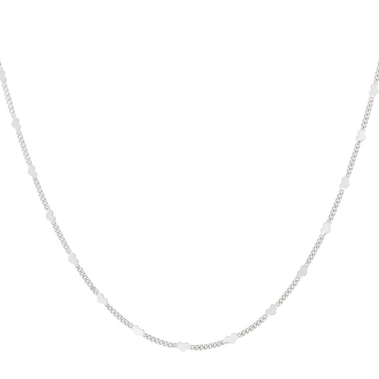 Heart Dainty Chain Silver Necklace