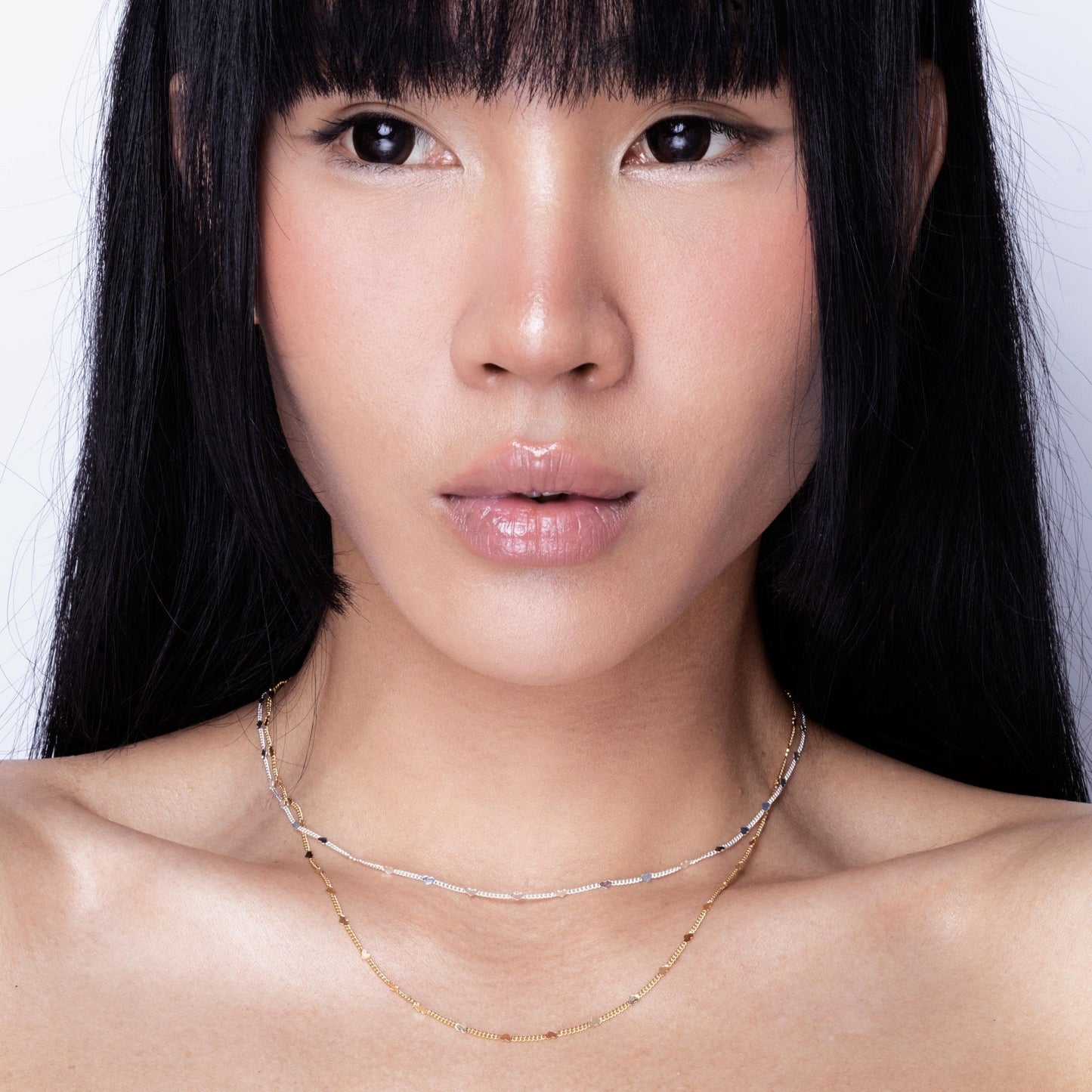 Heart Dainty Chain Silver Necklace