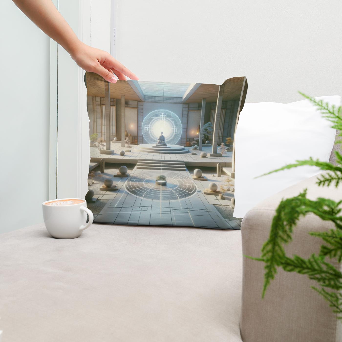 Serene Digital Zen Cotton Cushion