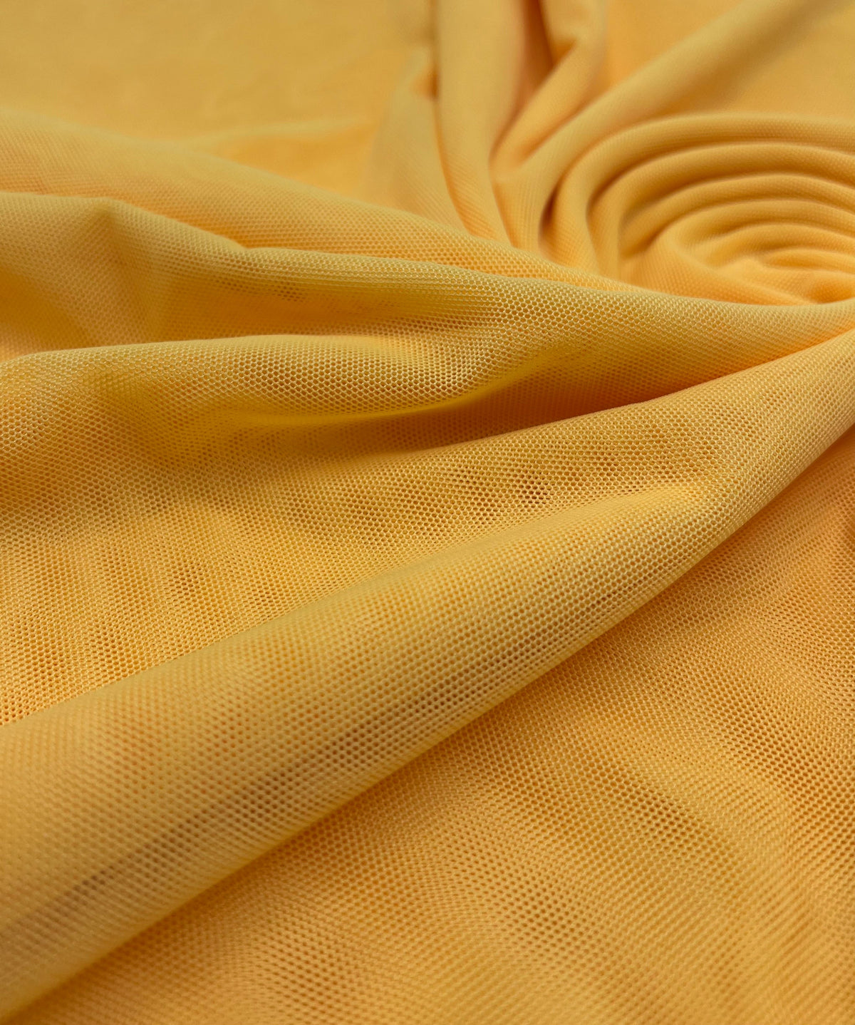 Plain Yellow Mesh Fabric Stretch