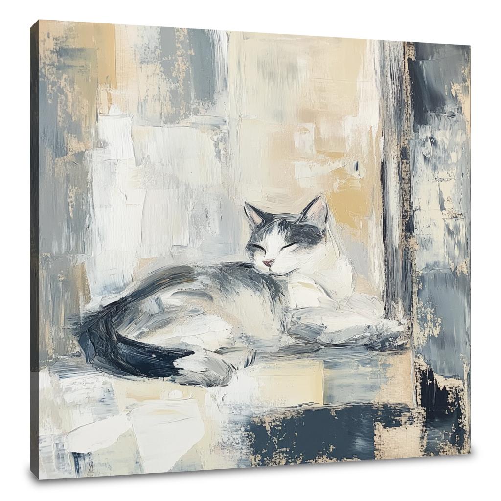Lounging Feline Canvas