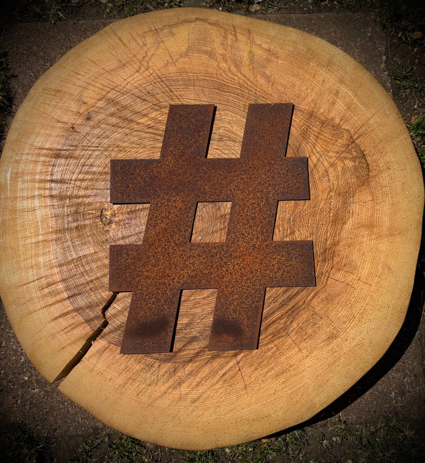 12" Rusty Fat Font Metal Letters A-Z 0-9.