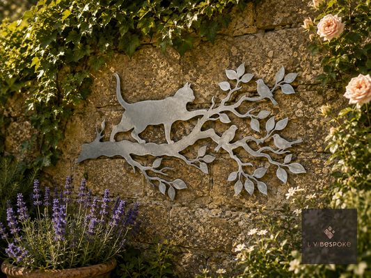 Cat and Dog Garden Wall Art
