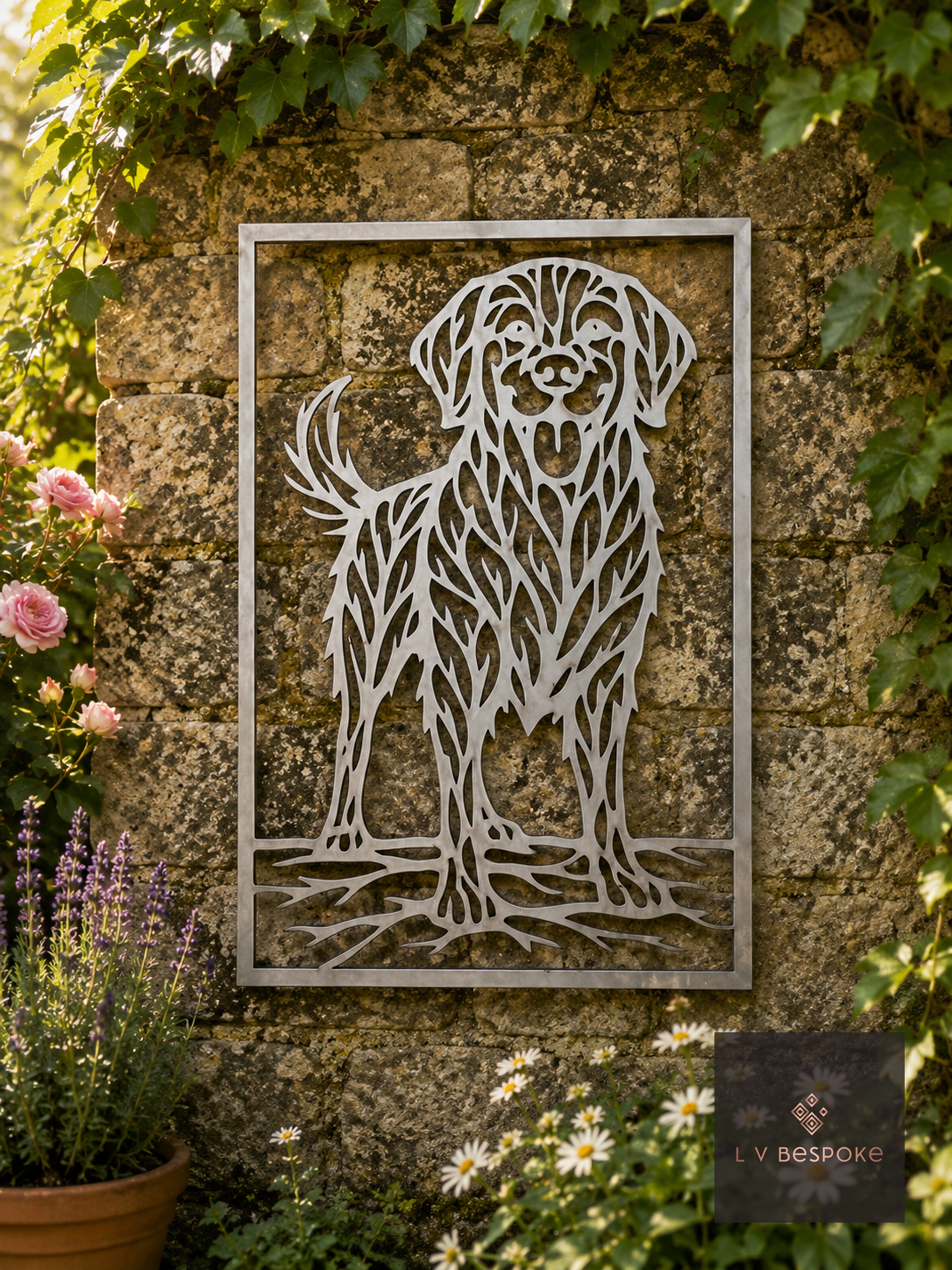 Cat and Dog Garden Wall Art