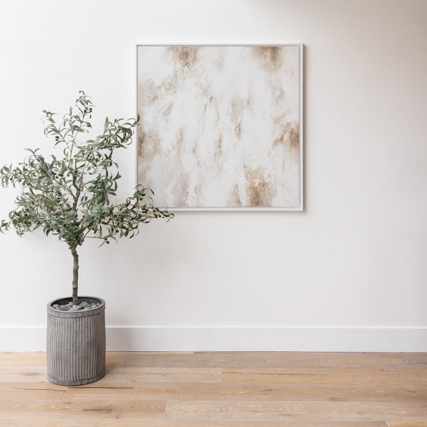 Core Square Framed Printed Canvas