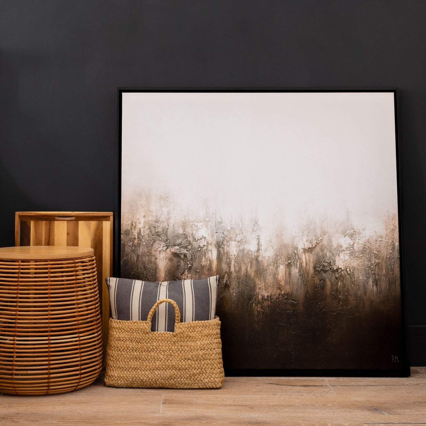 Rustica Square Framed Printed Canvas