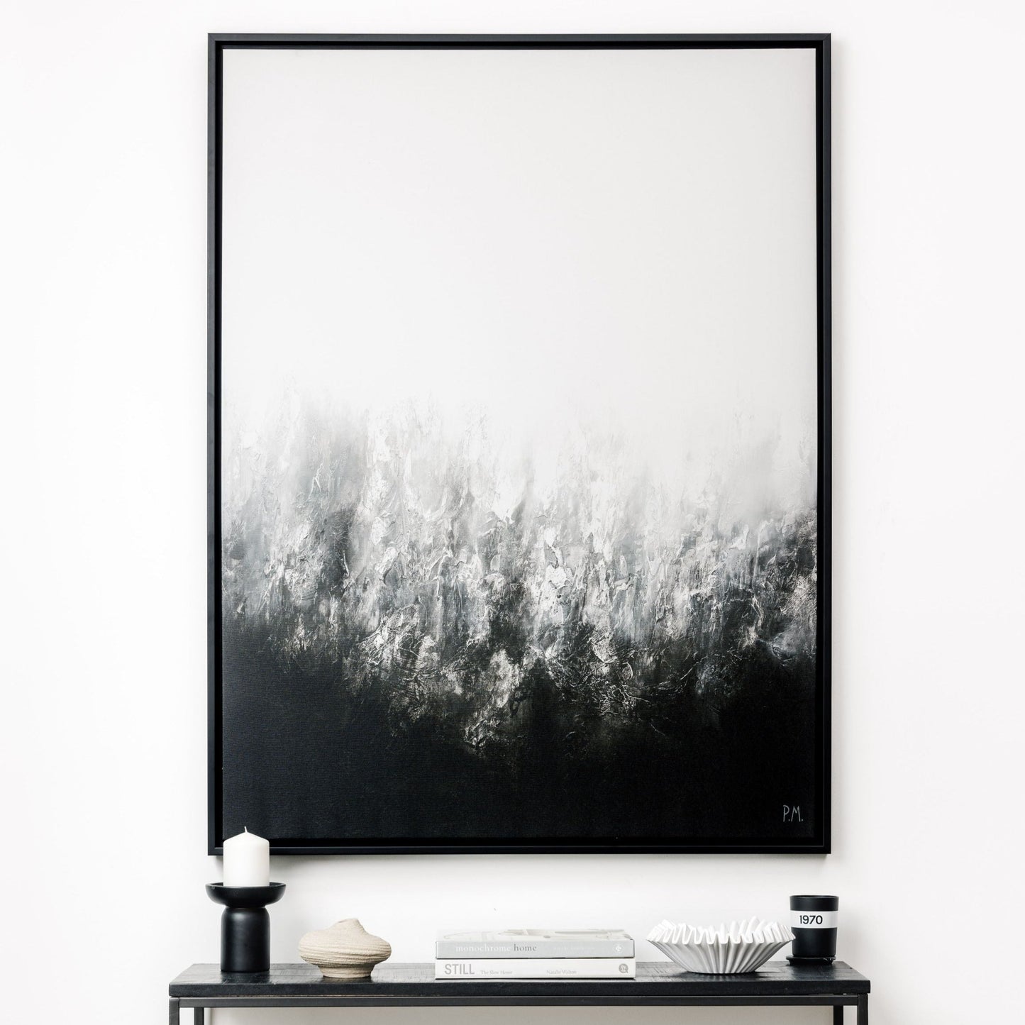 Transition Portrait Framed Printed Canvas