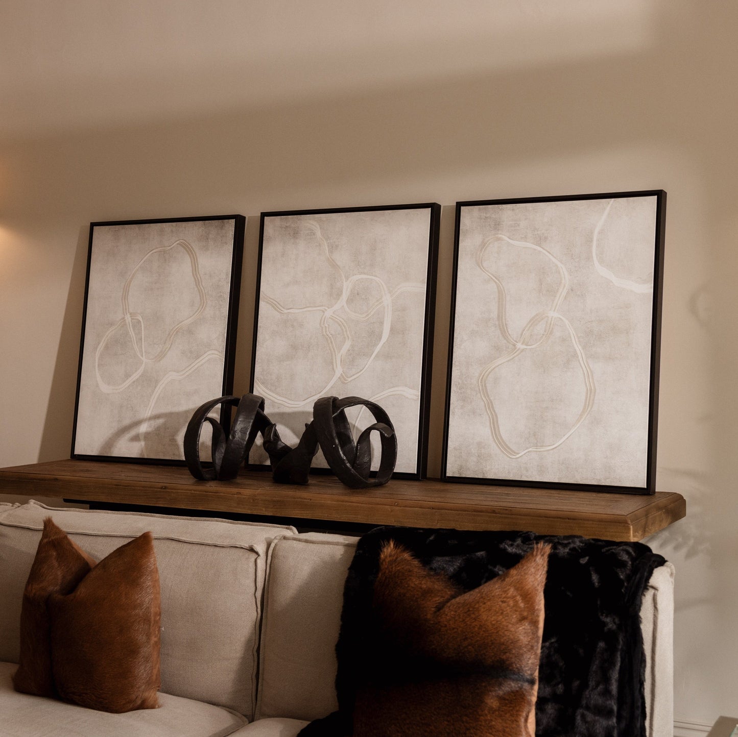 Stylo Portrait Framed Canvas Set of 3