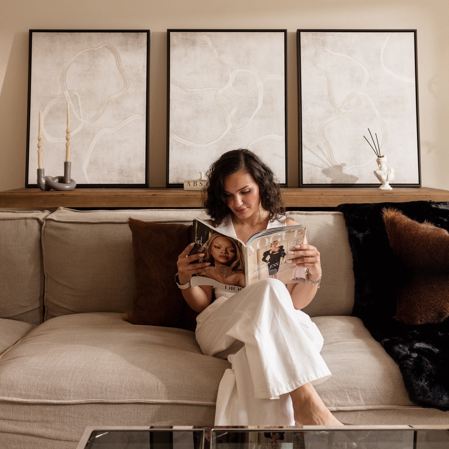 Stylo Portrait Framed Canvas Set of 3