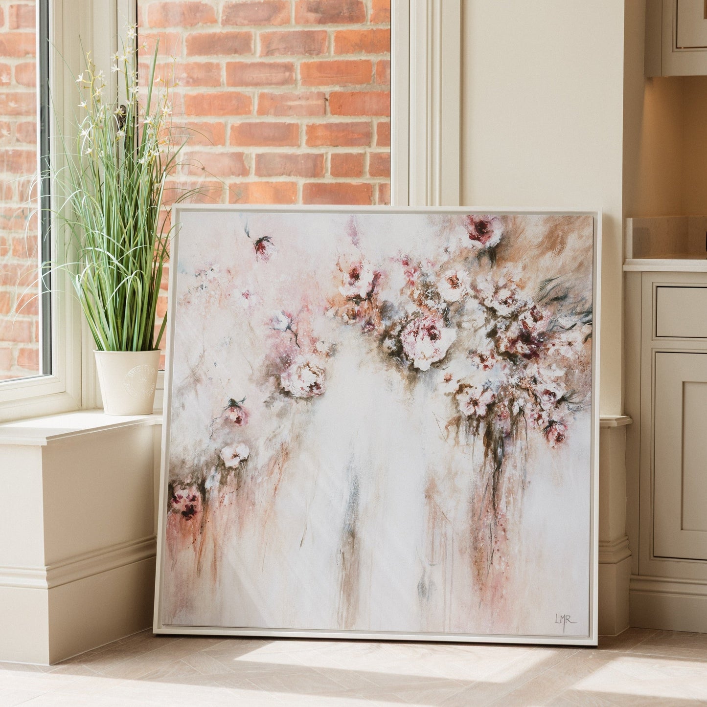 Amore Square Framed Printed Canvas