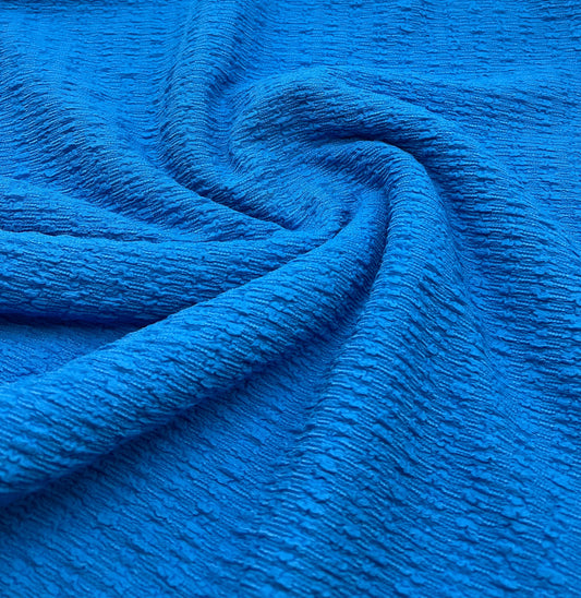 Light Blue Popcorn Textures 2 Way Stretch Fabric