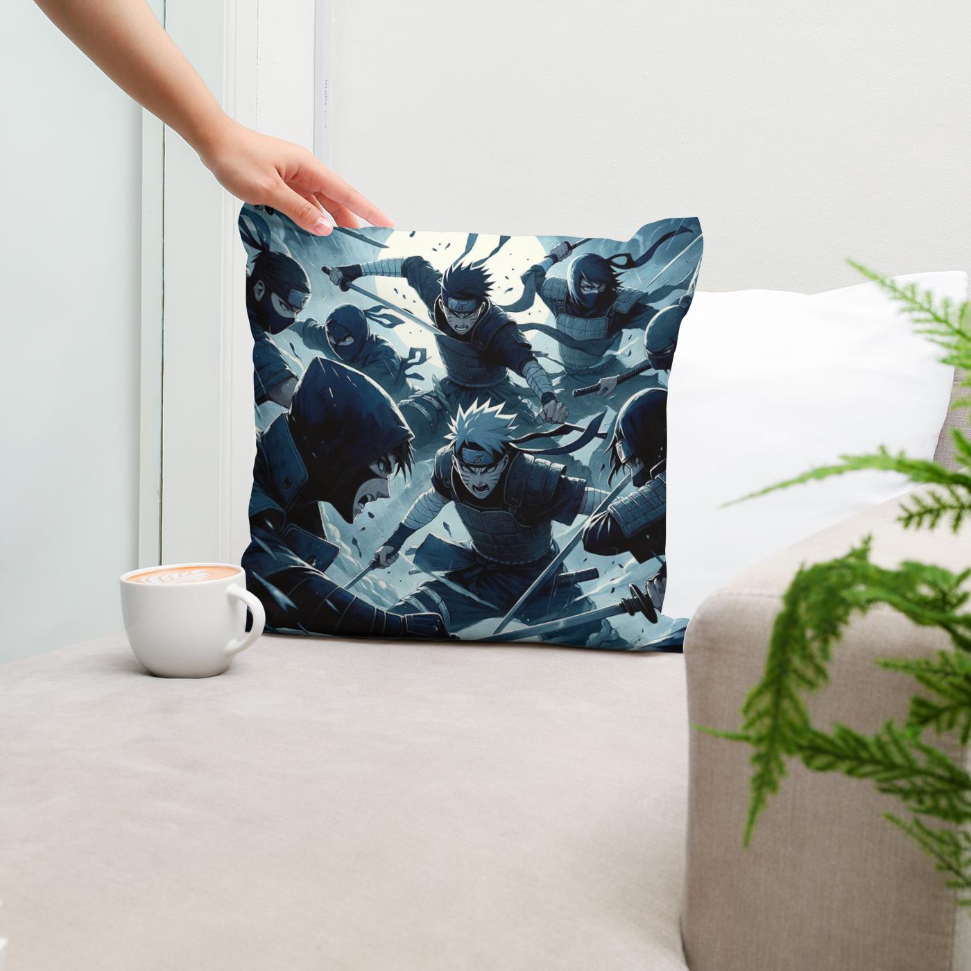 Midnight Ninja Showdown Cotton Cushion