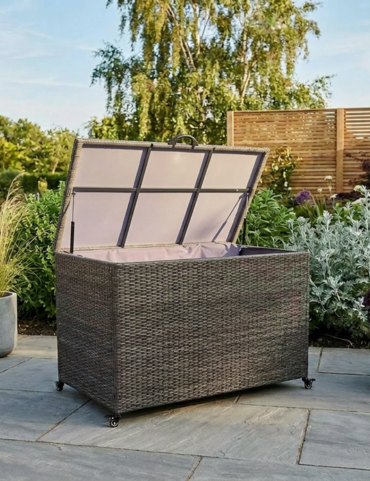Charcoal Weave 645L KD Cushion Storage Box