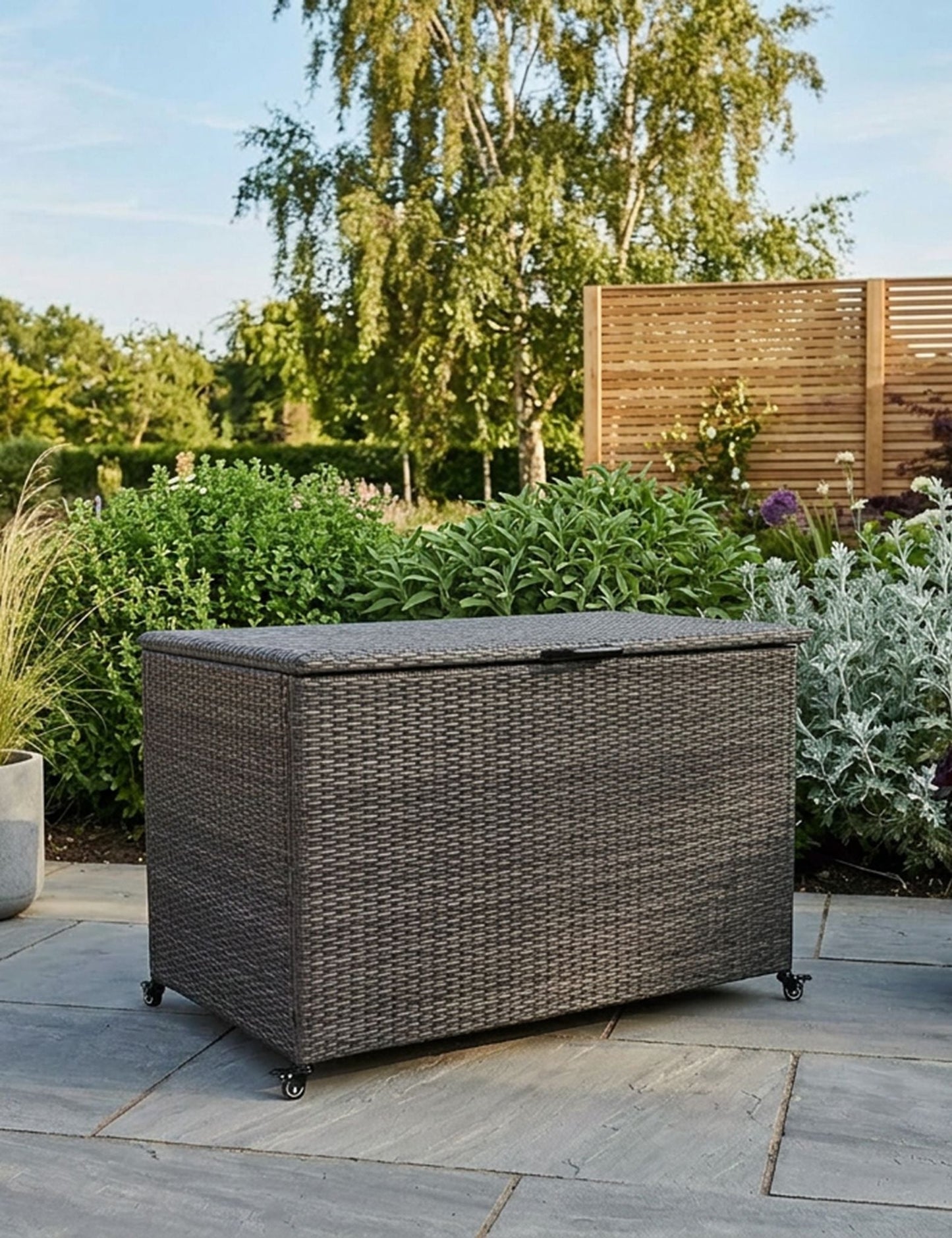 Charcoal Weave 510L KD Cushion Storage Box