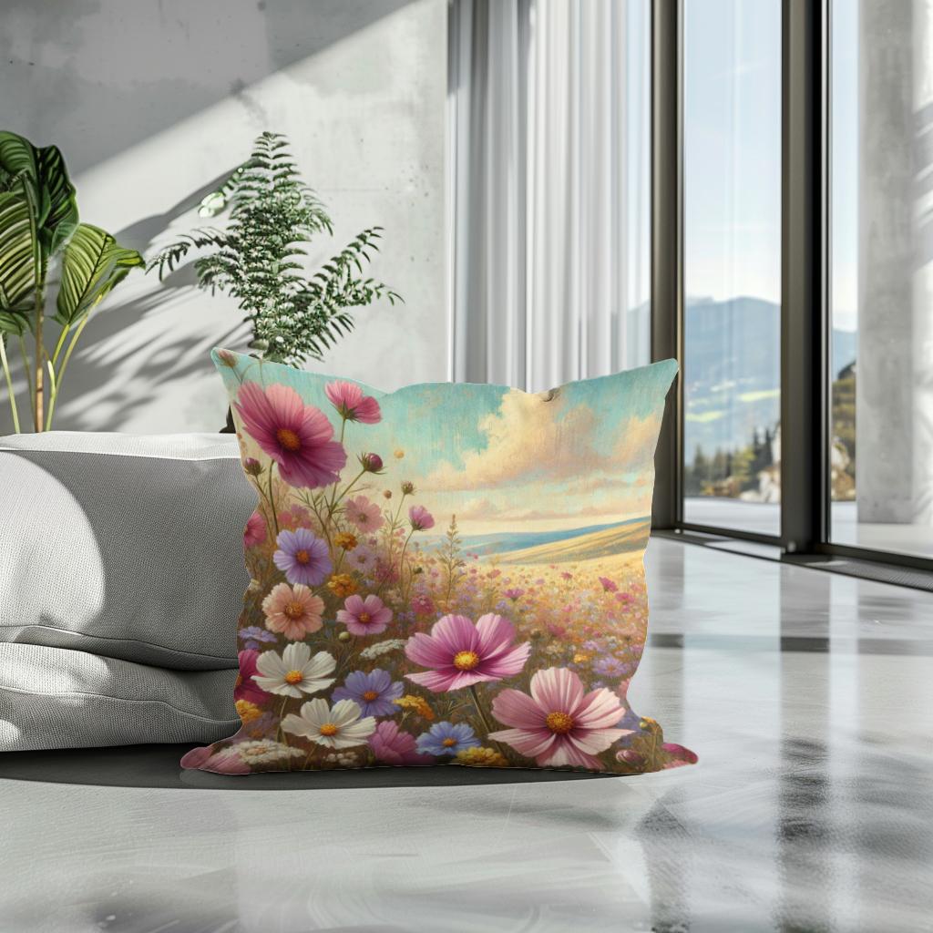 Summer Blooms Cotton Cushion