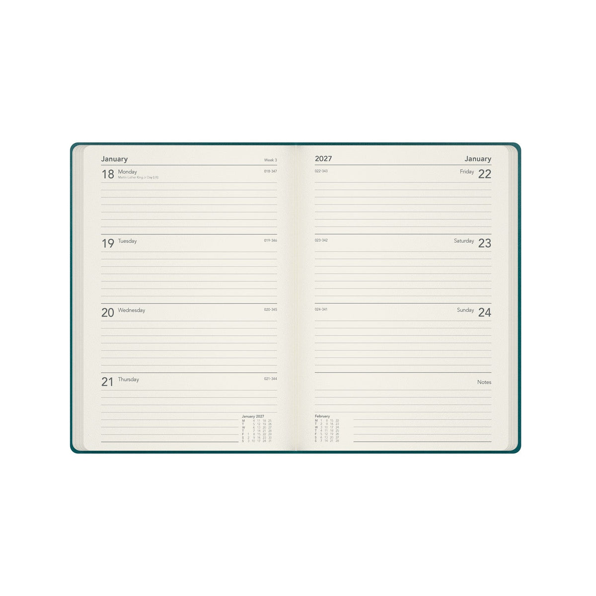 2026-2027 Mid Year Planner - 13 Month A5 Week-to-View Diary - Hard Cover - Collins Debden Legacy Range