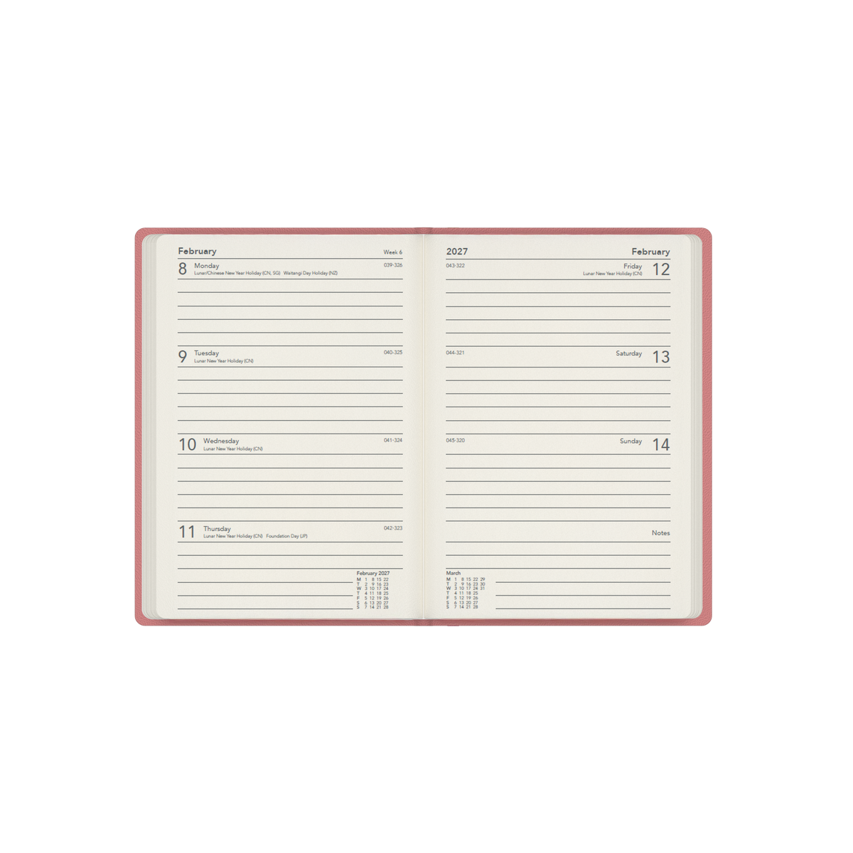 2026-2027 Mid Year Planner - 13 Month A6 Week-to-View Diary - Hard Cover - Collins Debden Legacy Range