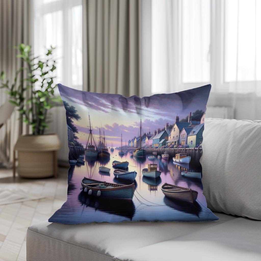 Twilight Harbor Cotton Cushion