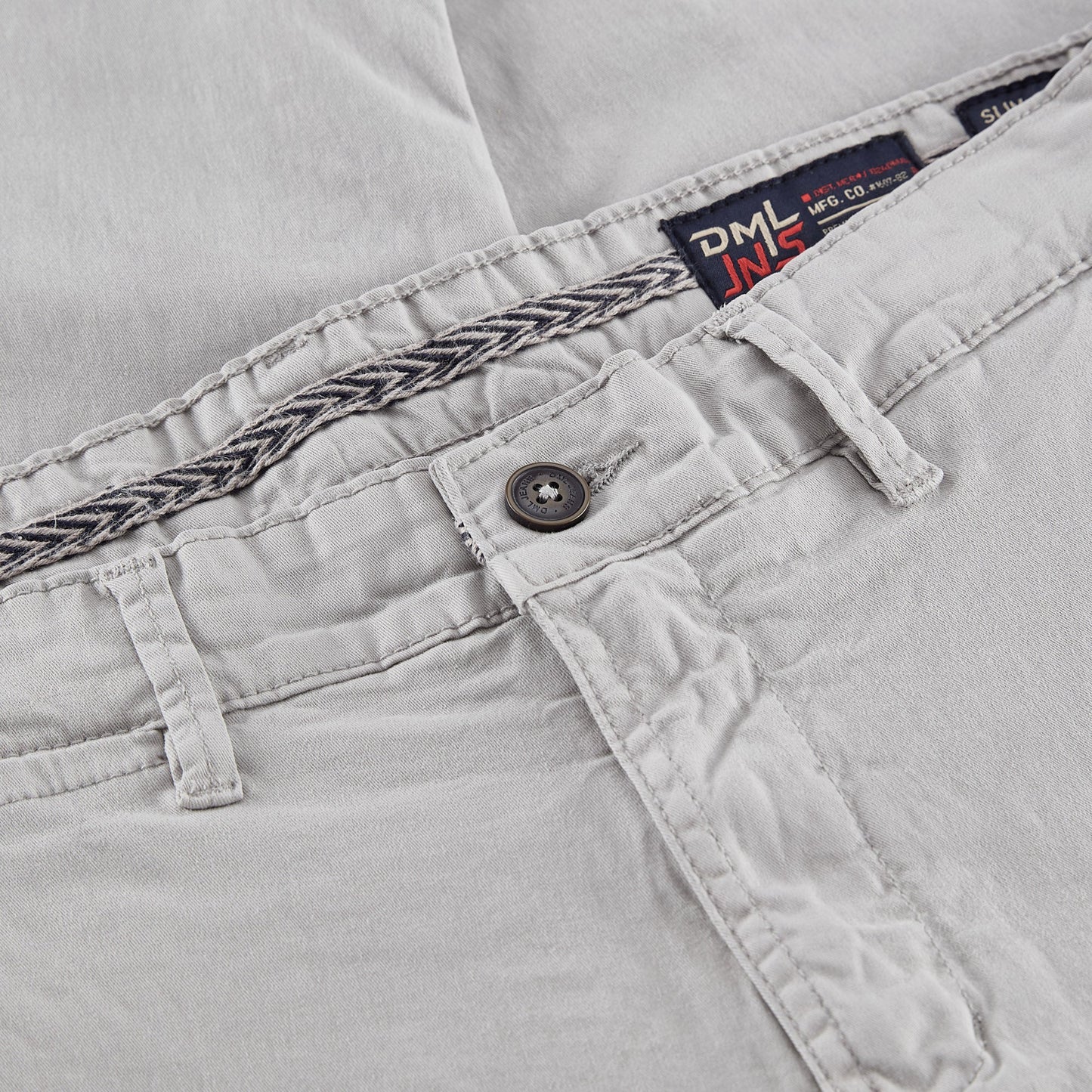 Cleveland slim fit mens chino in Silver