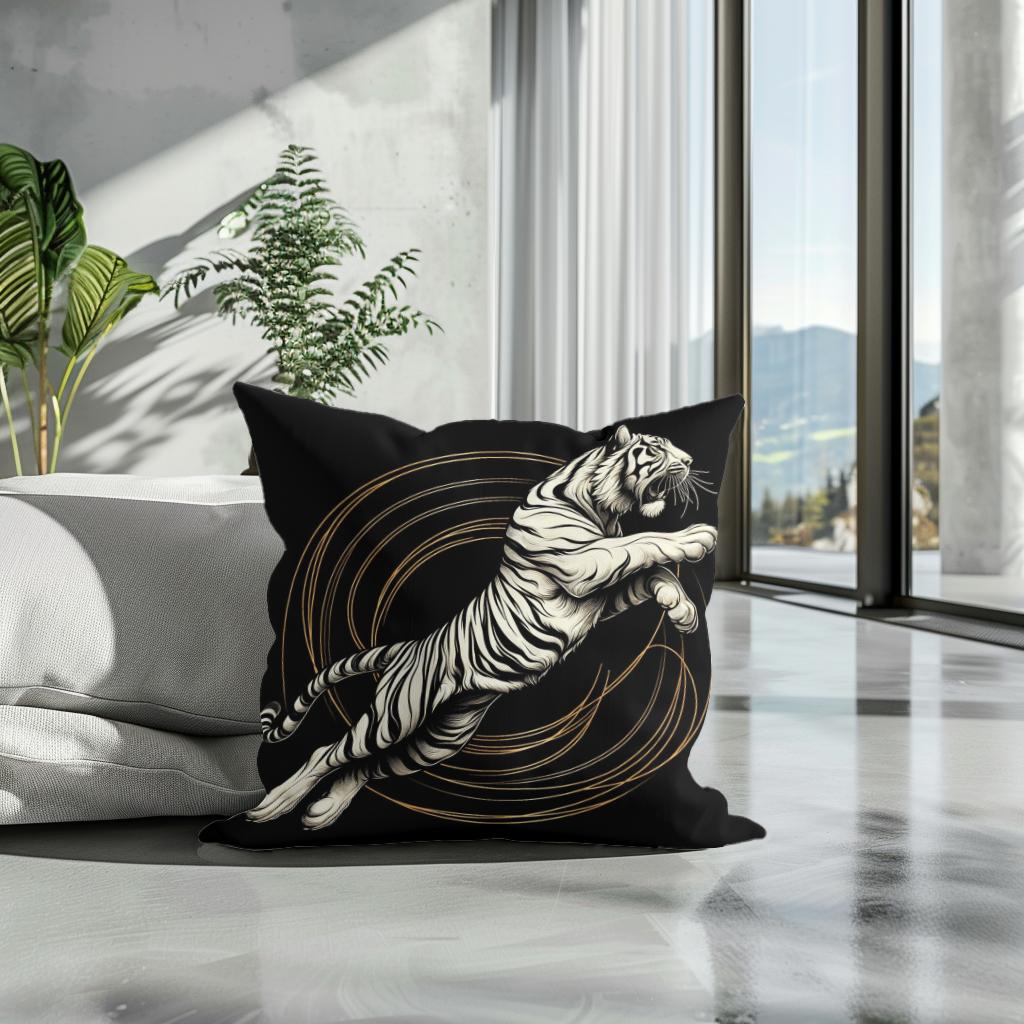 Golden Leap Majesty Cotton Cushion