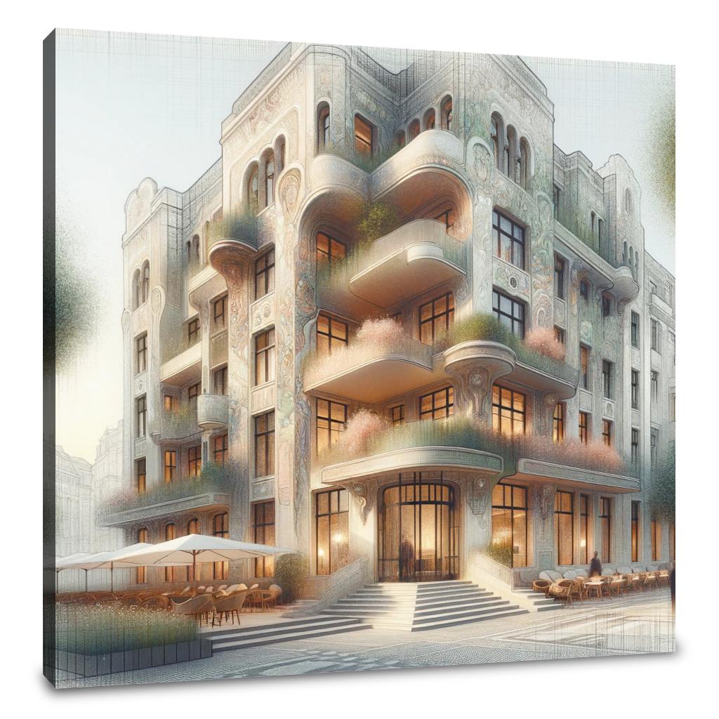 Art Nouveau Harmony Canvas