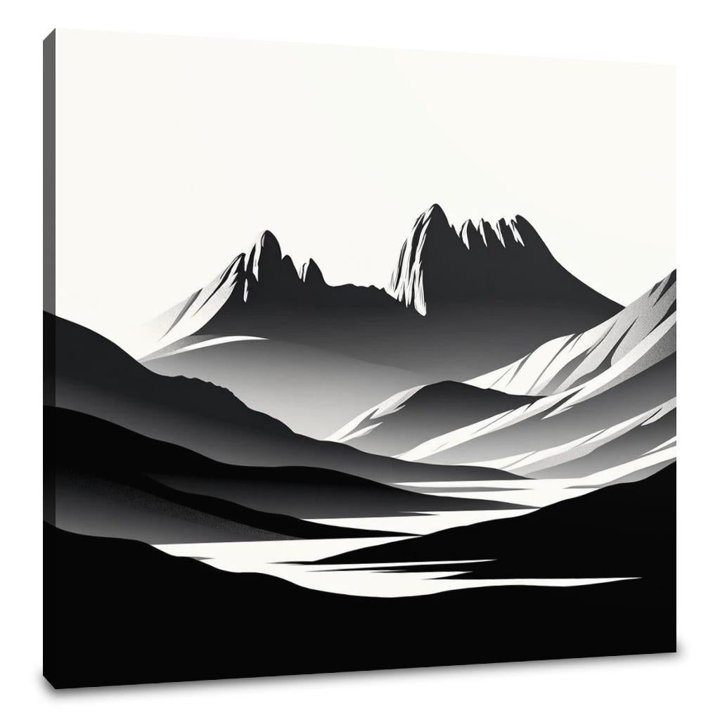 Cradle Mountain Abstract Shadows Canvas