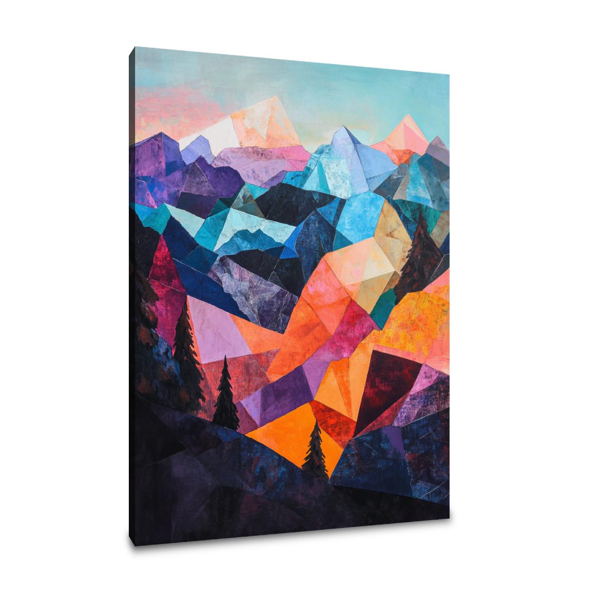 Geometric Mountain Canvas