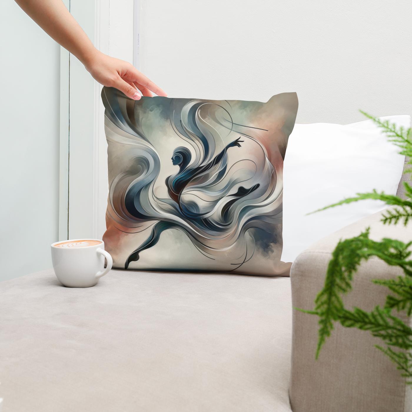 Fluid Dance Cotton Cushion