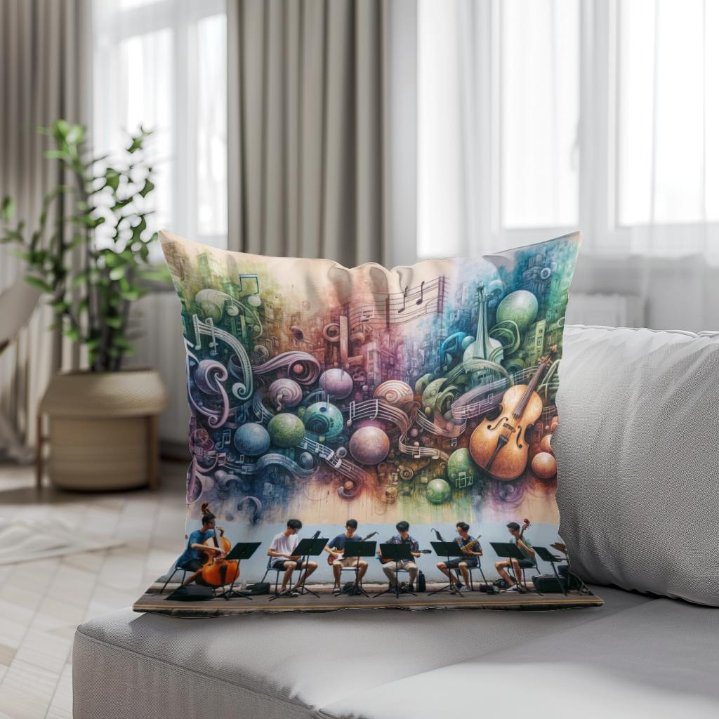 Symphony of the Streets Cotton Cushion