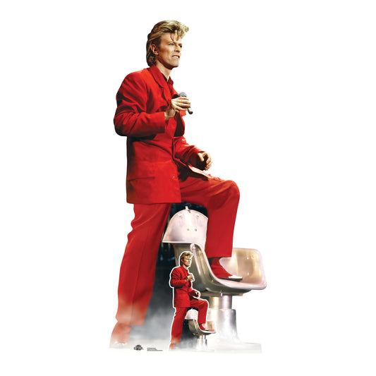 CS1004 David Bowie Height 176cm Lifesize Cardboard Cutout With Mini