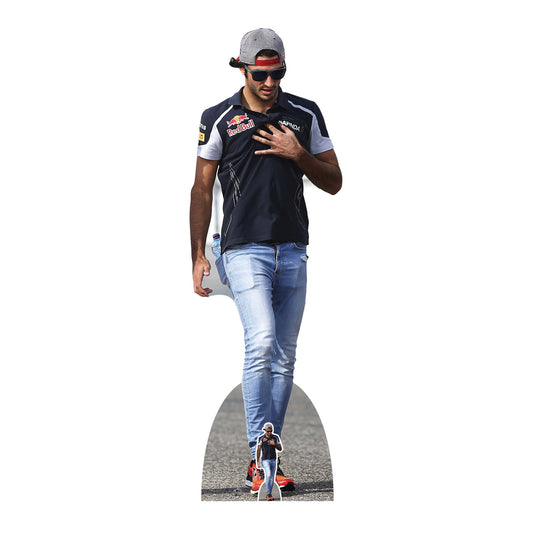 CS1045 Carlos Sainz Height 180cm Lifesize Cardboard Cut Out With Mini