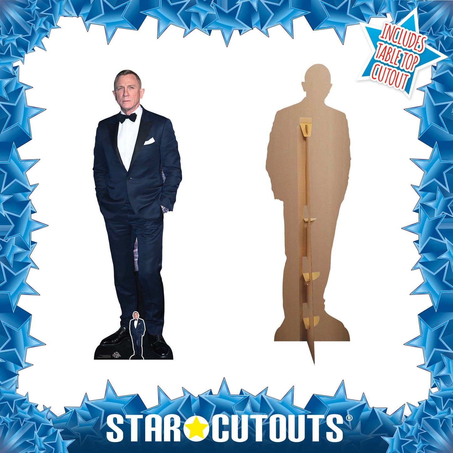 CS1050 Daniel Craig Black Suit Height 179cm Lifesize Cardboard Cutout With Mini