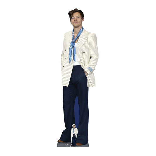 CS1055 Harry Styles White Jacket Height 186cm Lifesize Cardboard Cutout With Mini
