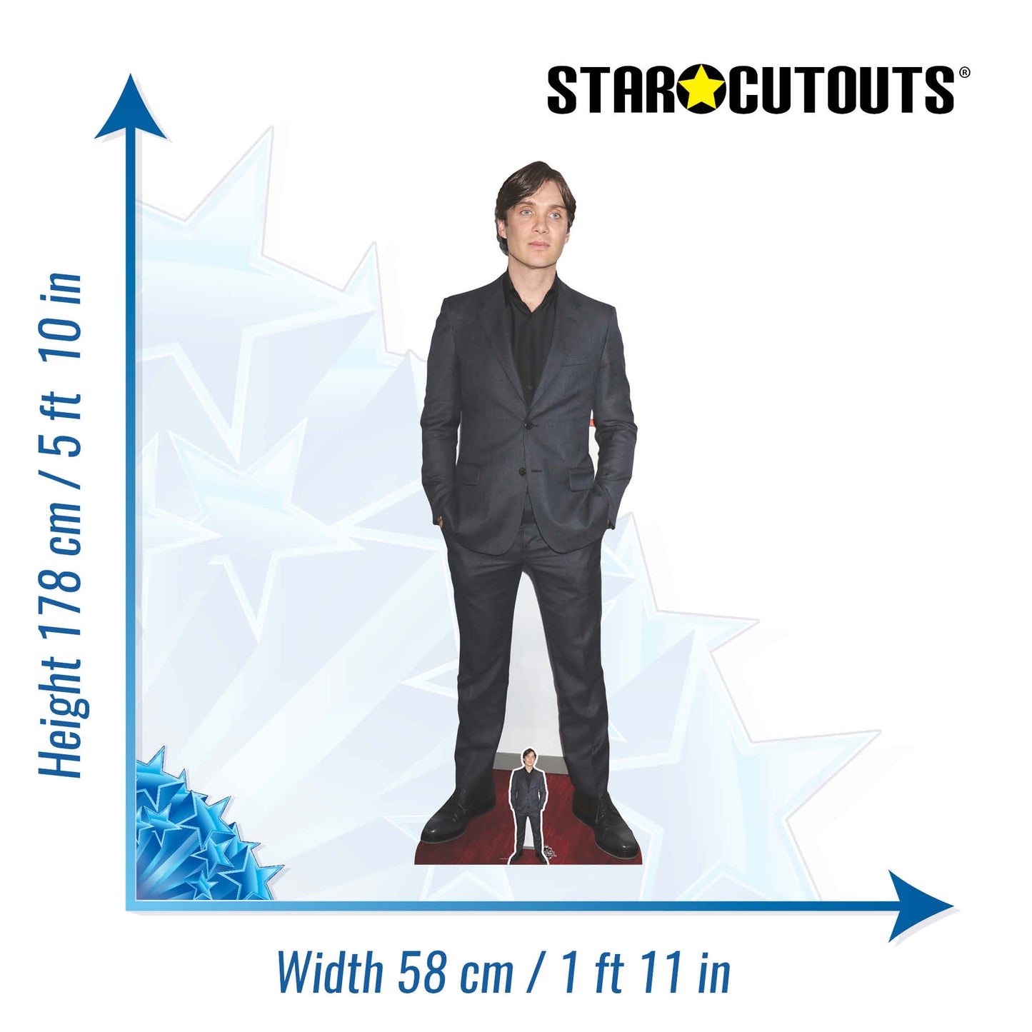CS1085 Cillian Murphy Height 178cm Lifesize Cardboard Cutout With Mini