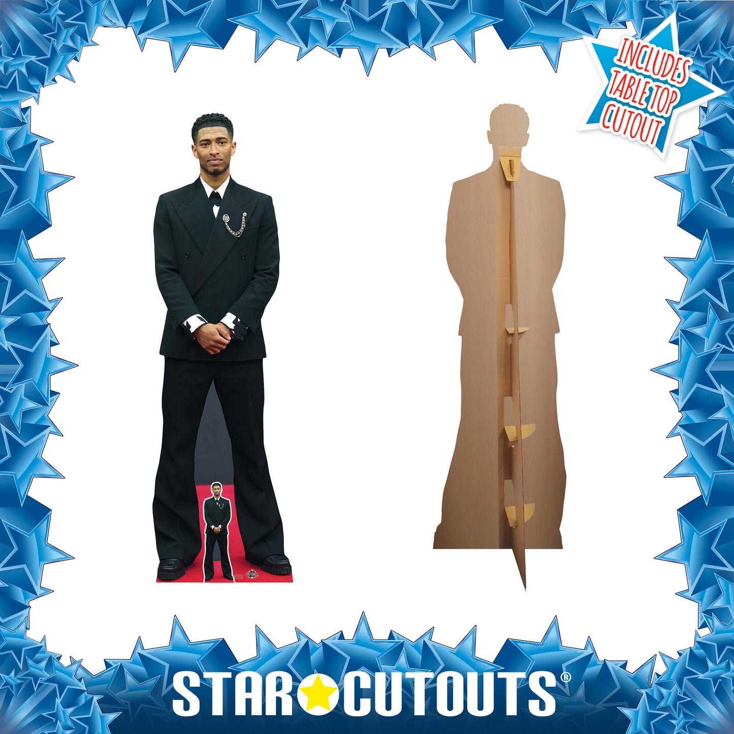 CS1149 Jude Bellingham Footballer World Cup 2026 Height 188cm Lifesize Cardboard Cut Out With Mini