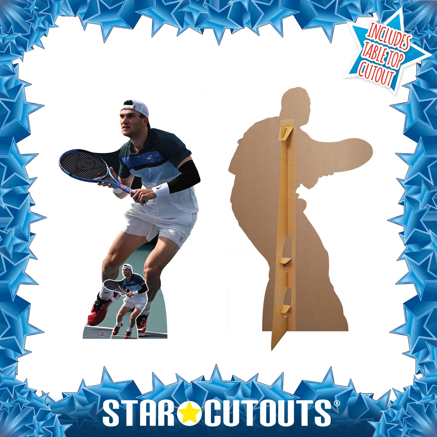 CS1211 Jack Draper - Tennis Player Cardboard Cut Out Height 159cm