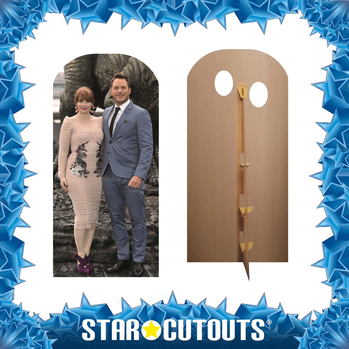 CS1226 Bryce Dallas Howard Chris Pratt Stand-in Height 190cm Lifesize Cardboard Cutout