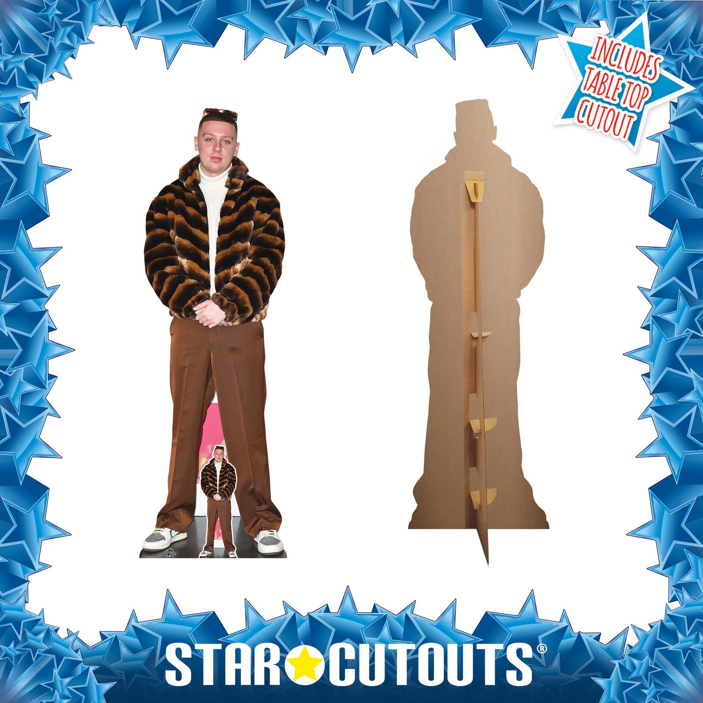 CS1257 Aitch Cardboard Cut Out Height 188cm