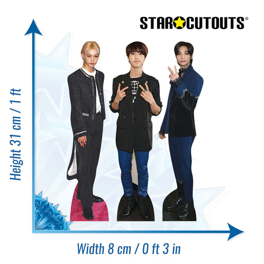 CS1270 Felix Han Hyunjin Stray Kids Trio Shelf Top Pack Cardboard Cut Out Height 31cm