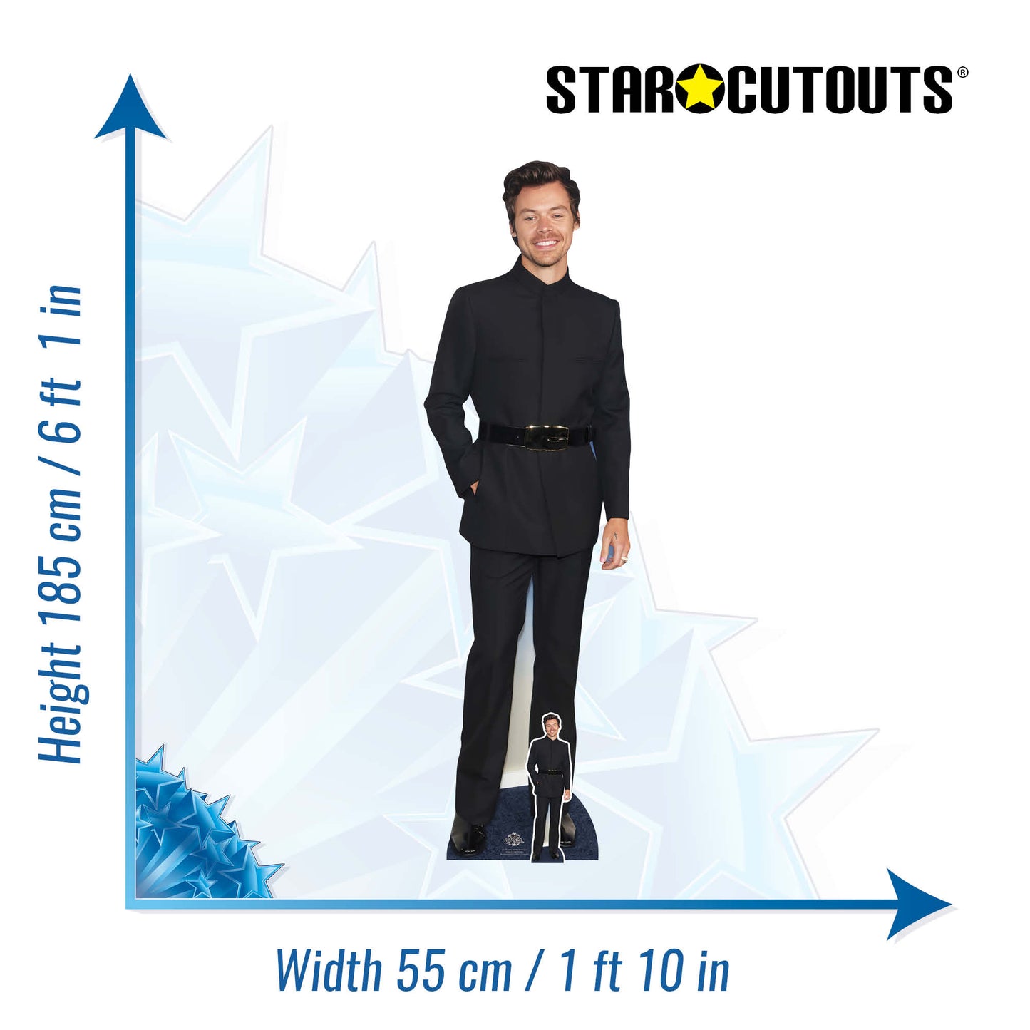 CS1275 Happy Harry Styles Lifesize Cardboard Cutout With Mini Cutout