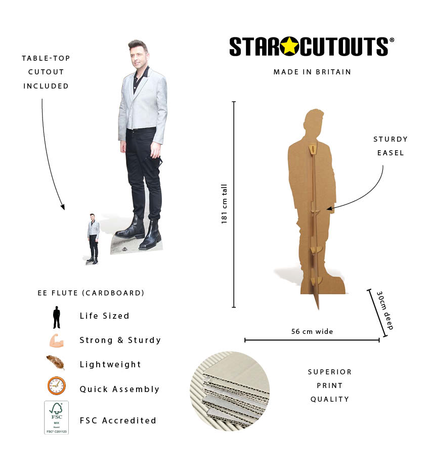 CS1277 Mark Feehily Cardboard Cutout Height 181cm